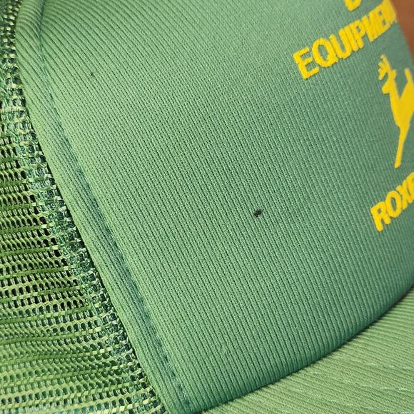 VTG 80s D&L Equipment John Deere Hat Green Mesh Snapback Roxboro NC Capital OSFA - Picture 3 of 8
